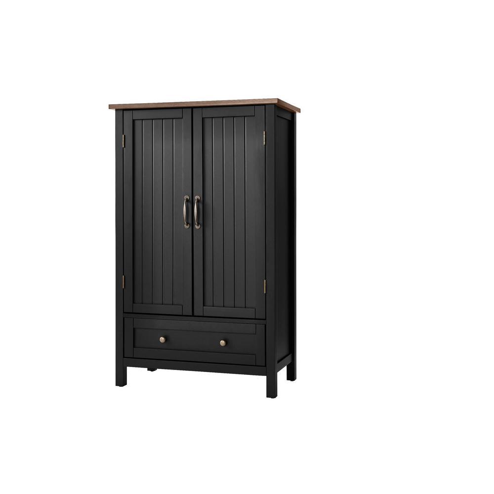 Bainport Ivory Wood Kitchen Pantry with Haze Top (28 in. W x 45 in. H) - Super Arbor