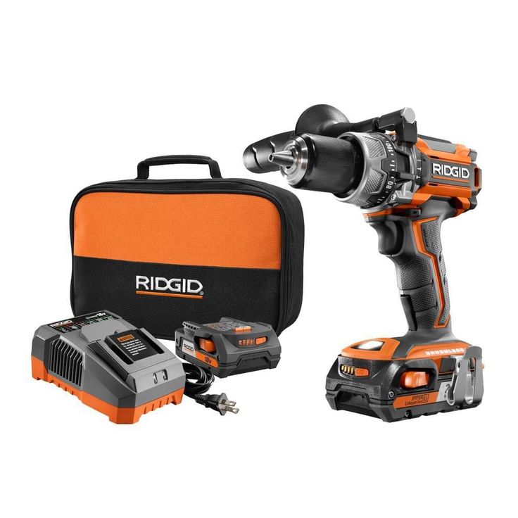 18-Volt Lithium-Ion Cordless Brushless 1/2 in. Compact Hammer Drill Kit with (2) 2.0 Ah Batteries, Charger, and Bag