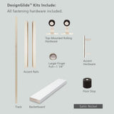 72 in. DesignGlide Satin Nickel Soft-Close Barn Door Sliding Door Hardware Kit - Super Arbor
