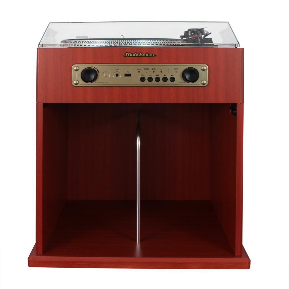 Stereo Turntable with Bluetooth Receiver and Record Storage Compartment - Super Arbor