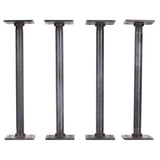 1/2 in. x 1 ft. L Black Steel  Pipe Square Flange Table Leg Kit (Set of 4)