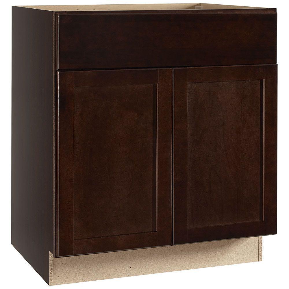 Shaker Assembled 36x34.5x24 in. Sink Base Kitchen Cabinet in Satin White
