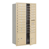 56-3/4 in. Max Height Unit Aluminum Private Front Loading 4C Horizontal Mailbox with 20 MB1 Doors/2 PL's - Super Arbor