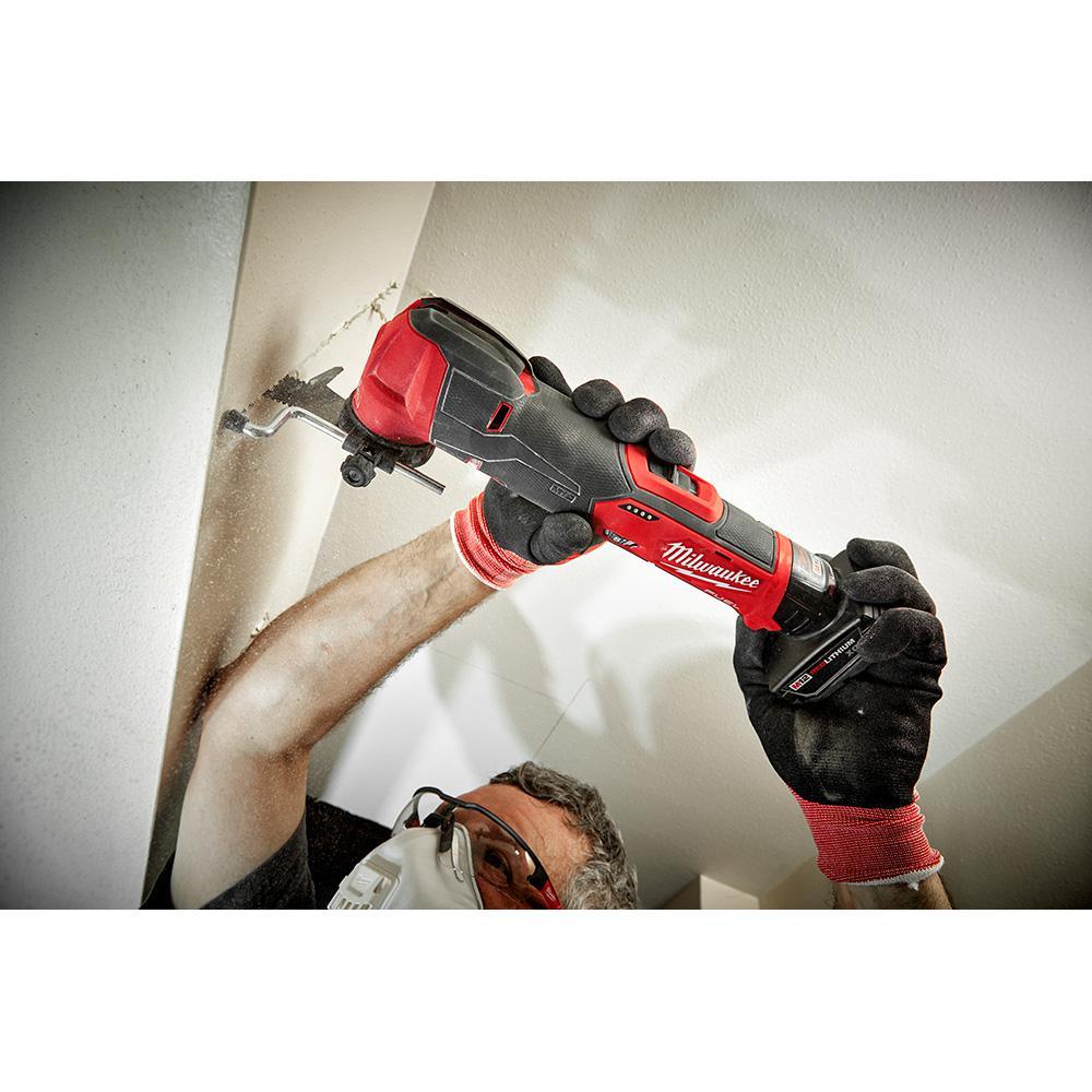 M12 FUEL 12-Volt Lithium-Ion Cordless Oscillating Multi-Tool and Crown Stapler with two 3.0 Ah Batteries - Super Arbor