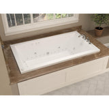 Sapphire 5.5 ft. Rectangular Drop-in Whirlpool and Air Bath Tub in White - Super Arbor