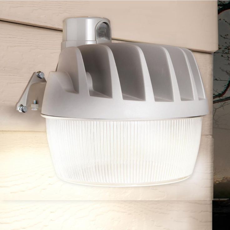 Gray Outdoor LED Area and Wall Dusk to Dawn Security Light with Replaceable Photo Control, 5500 Lumens