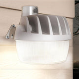 Gray Outdoor LED Area and Wall Dusk to Dawn Security Light with Replaceable Photo Control, 5500 Lumens