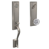Schlage Custom Addison 3/4 Trim Single Cylinder Handleset with Hobson Glass Knob – Aged Bronze
