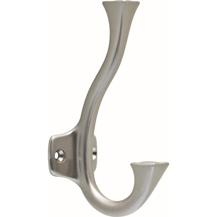 5-1/4 in. Satin Nickel Pillowed Square Coat Hook
