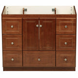Ultraline 60 in. W x 21 in. D x 34.5 in. H Vanity for Center Basin Cabinet Only in Satin White - Super Arbor