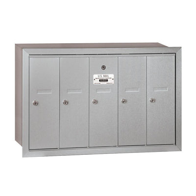 3500 Series Aluminum Recessed-Mounted Private Vertical Mailbox with 5 Doors - Super Arbor