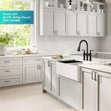 Turino 33 in. White Fireclay Single Bowl Farmhouse Apron Workstation Kitchen Sink with Accessories