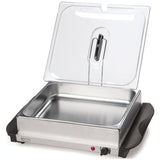 5 Qt. Stainless Steel Buffet Server with Two Warming Crocks