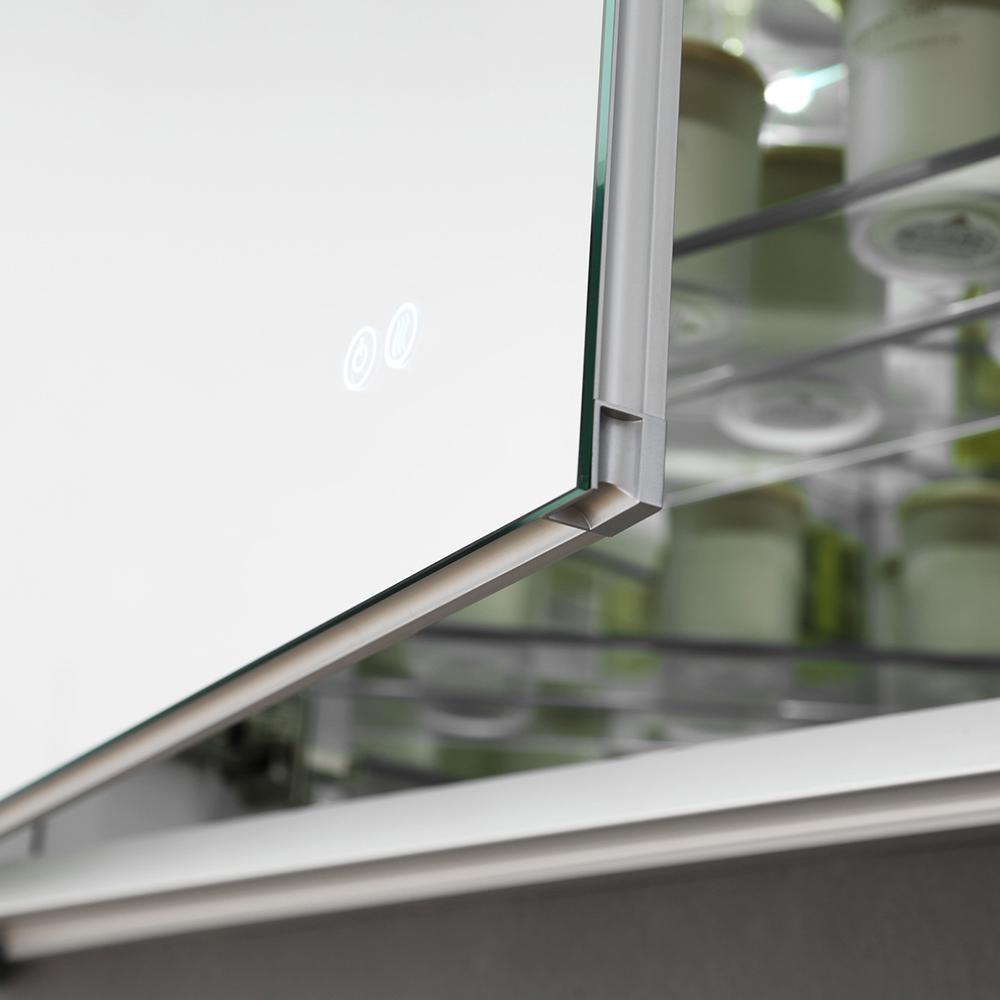 Tiempo 48 in. W x 30 in. H Recessed or Surface Mount Medicine Cabinet with LED Lighting and Mirror Defogger - Super Arbor