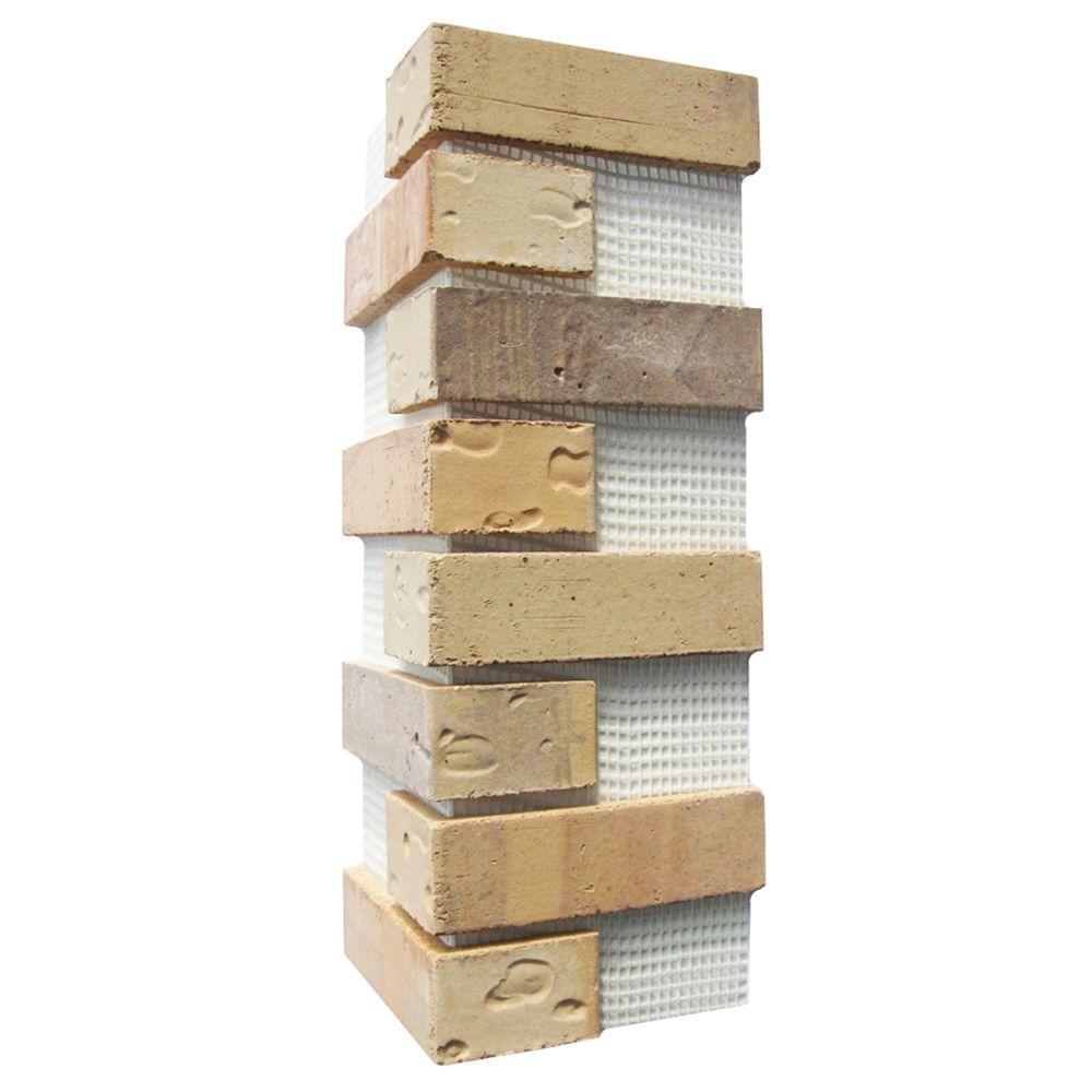 Brickwebb Rushmore Thin Brick Sheets - Corners (Box of 3 Sheets) 21 in x 15 in (5.3 linear ft.) - Super Arbor