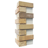 Brickwebb Rushmore Thin Brick Sheets - Corners (Box of 3 Sheets) 21 in x 15 in (5.3 linear ft.) - Super Arbor