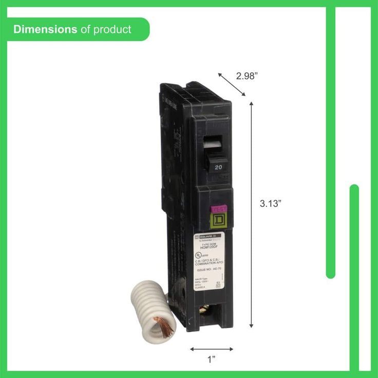 Square D Homeline 20 Amp Single-Pole Dual Function (CAFCI and GFCI) Circuit Breaker