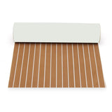 1Pcs 95'' x 35'' Marine Boat Sheet Teak Decking Boat Flooring Mats Yacht Flooring EVA Foam Floor Sheet Non-Skid Self-Adhesive Sea Deck , 5.5mm Thickness