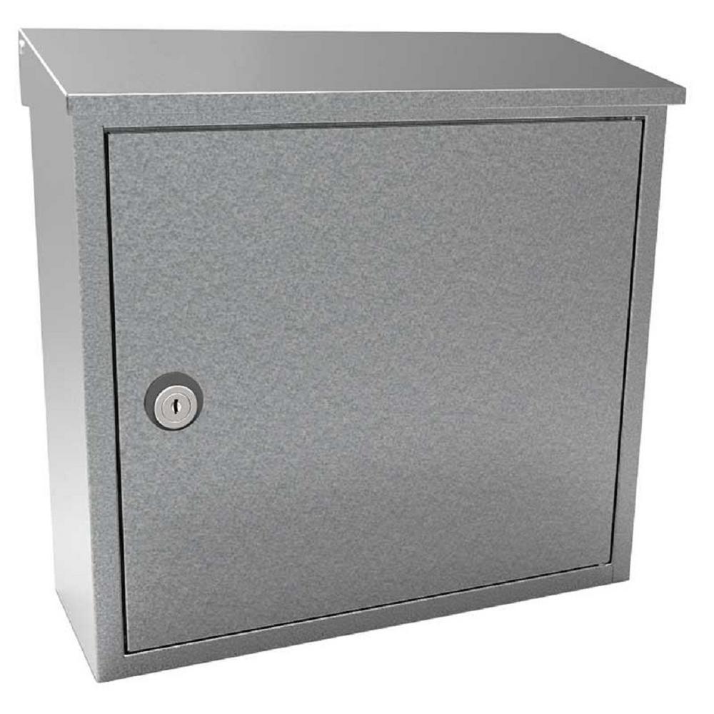 Allux 400 Black Wall Mount Locking Mailbox - Super Arbor