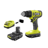 18-Volt ONE+ Lithium-Ion Cordless 1/2 in. Hammer Drill/Driver Kit with (2) 1.5 Ah Batteries, Charger, and Tool Bag