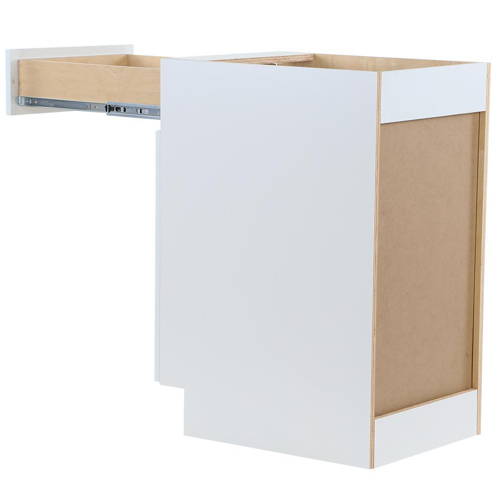 Cambridge Shaker Assembled 18 in. x 34.5 in. x 24.5 in. Base Cabinet w/ 1 Soft Close Drawer & 1 Soft Close Door in White - Super Arbor