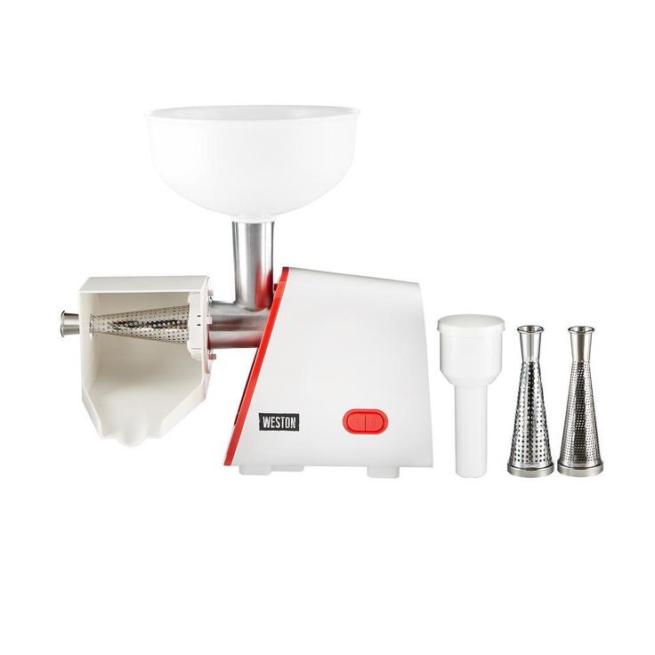 16-Cup Red and White Electric Tomato Strainer