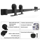 13 ft./156 in. Top Mount Sliding Barn Door Hardware Track Kit for Double Doors with Non-Routed Floor Guide - Super Arbor