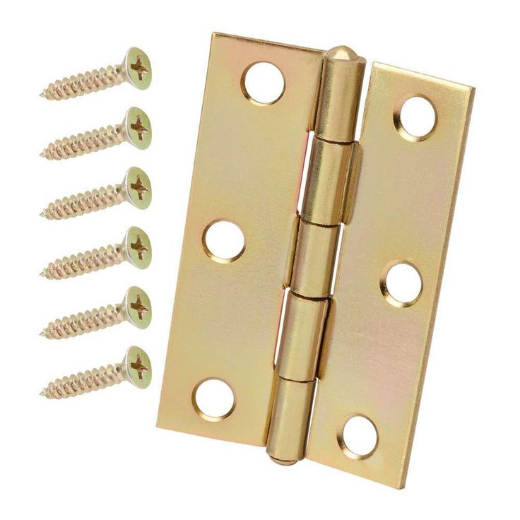 2-1/2 in. x 2-1/2 in. Satin Brass Narrow Utility Hinge Non-Removable Pin (2 per Pack)