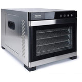 6-Tray Black Electric Food Dehydrator with Glass Door