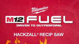 Milwaukee M12 FUEL 12V Cordless Brushless HACKZALL Reciprocating Saw Kit with FREE M12 HACKZALL