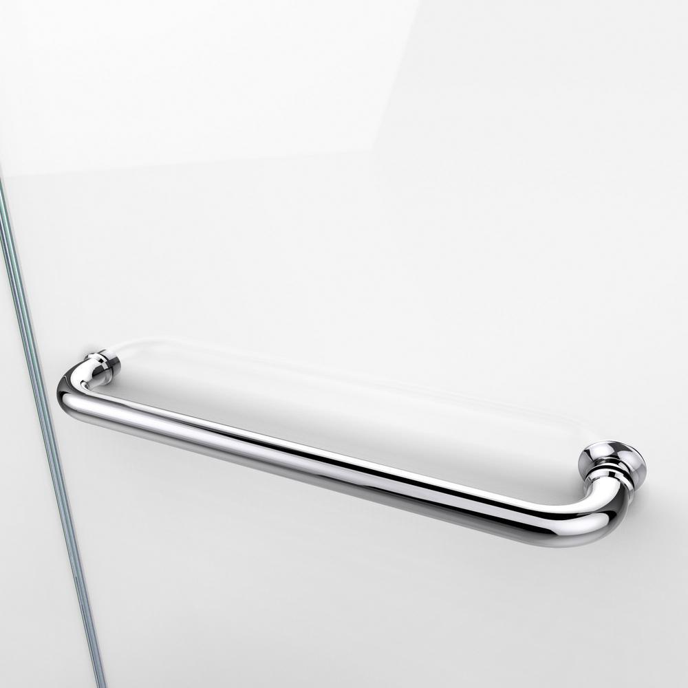 Aqua Swing 34 in. x 58 in. Semi-Frameless Hinged Tub Door in Chrome - Super Arbor