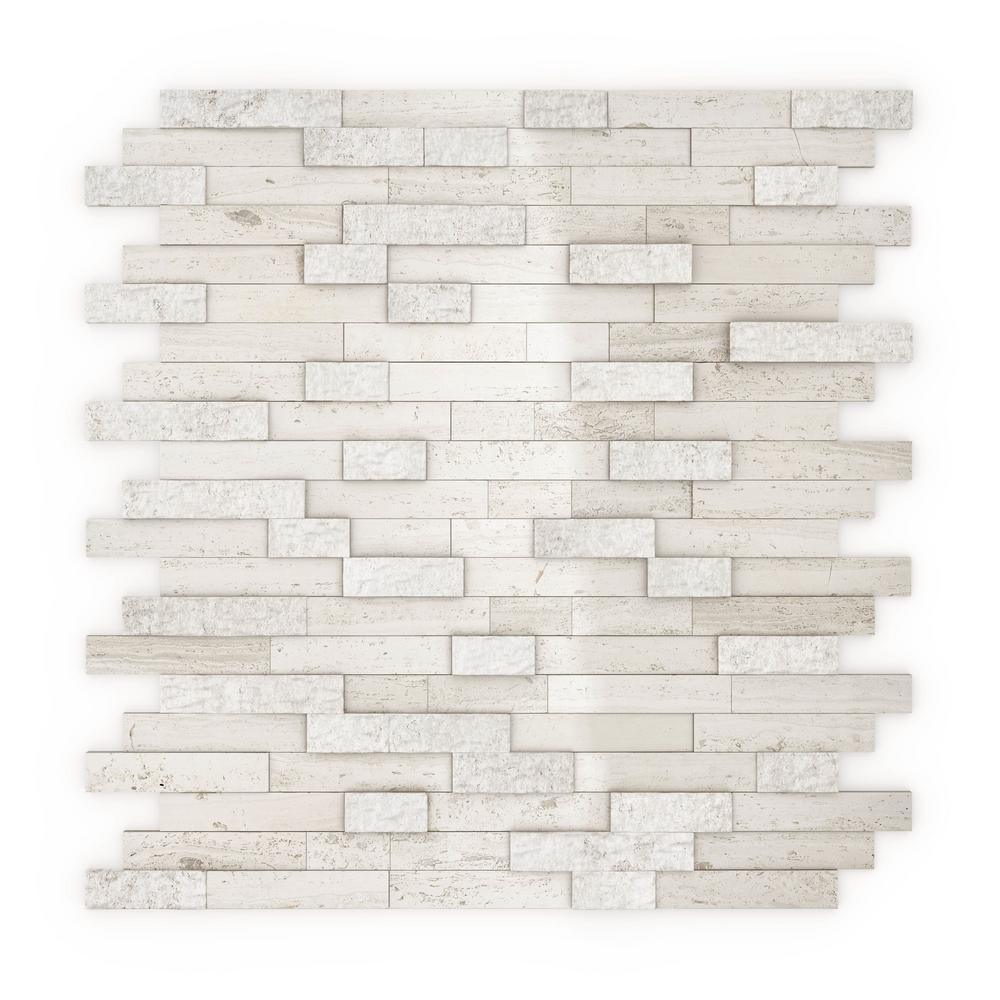 Inoxia SpeedTiles Bengal Brown 11.77 in. x 11.57 in. x 8 mm Stone Self-Adhesive Wall Mosaic Tile (11.4 sq. ft. / case) - Super Arbor