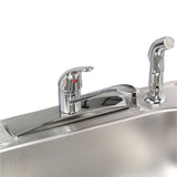 All-in-One Drop-In Stainless Steel 25 in. 4-Hole Single Bowl Kitchen Sink - Super Arbor