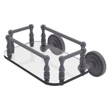 Allied Brass Prestige Regal Collection Wall Mounted Glass Guest Towel Tray in Antique Copper
