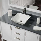 Porcelain Vessel Sink in White with 7007 Faucet and Pop-Up Drain in Brushed Nickel - Super Arbor