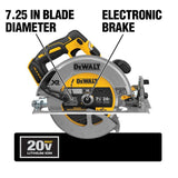 20-Volt MAX XR Li-Ion Brushless Cordless 7-1/4 in. Circular Saw with Brake (Tool-Only) with 20-Volt Li-Ion Battery 5 Ah - Super Arbor