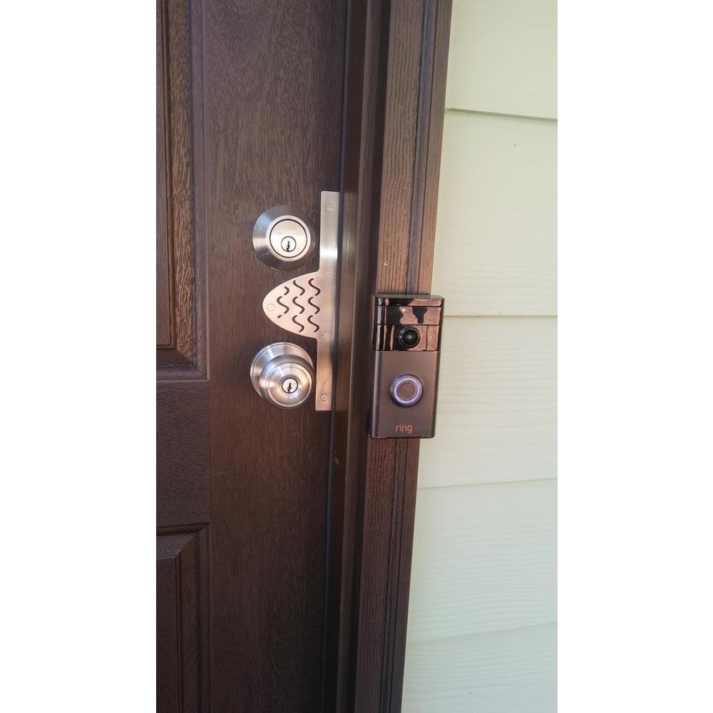 Home Protection Door Kit with Black Decor Bracket and White Bars - Super Arbor