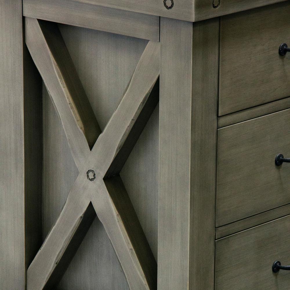 Aberdeen 72 in. W x 34 in. H Vanity in Gray with Marble Vanity Top in Carrara White with White Basins - Super Arbor
