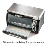 6 Slice Easy Clean Black Toaster Oven