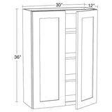 Home Decorators Collection Newport 30 in. W x 12 in. D x 36 in. H Assembled Plywood Wall Kitchen Cabinet in Deep Onyx with Soft Close