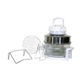 Turbo 1300 W White Countertop Convection Oven with Built-In Timer