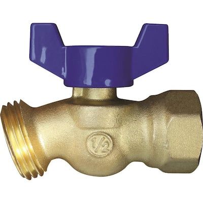 AMERICAN VALVE 1/2-in FNPT Brass Quarter Turn Hose Bibb