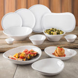Stadia 13 in. x 7 in. White Melamine Platter (12-Pack)