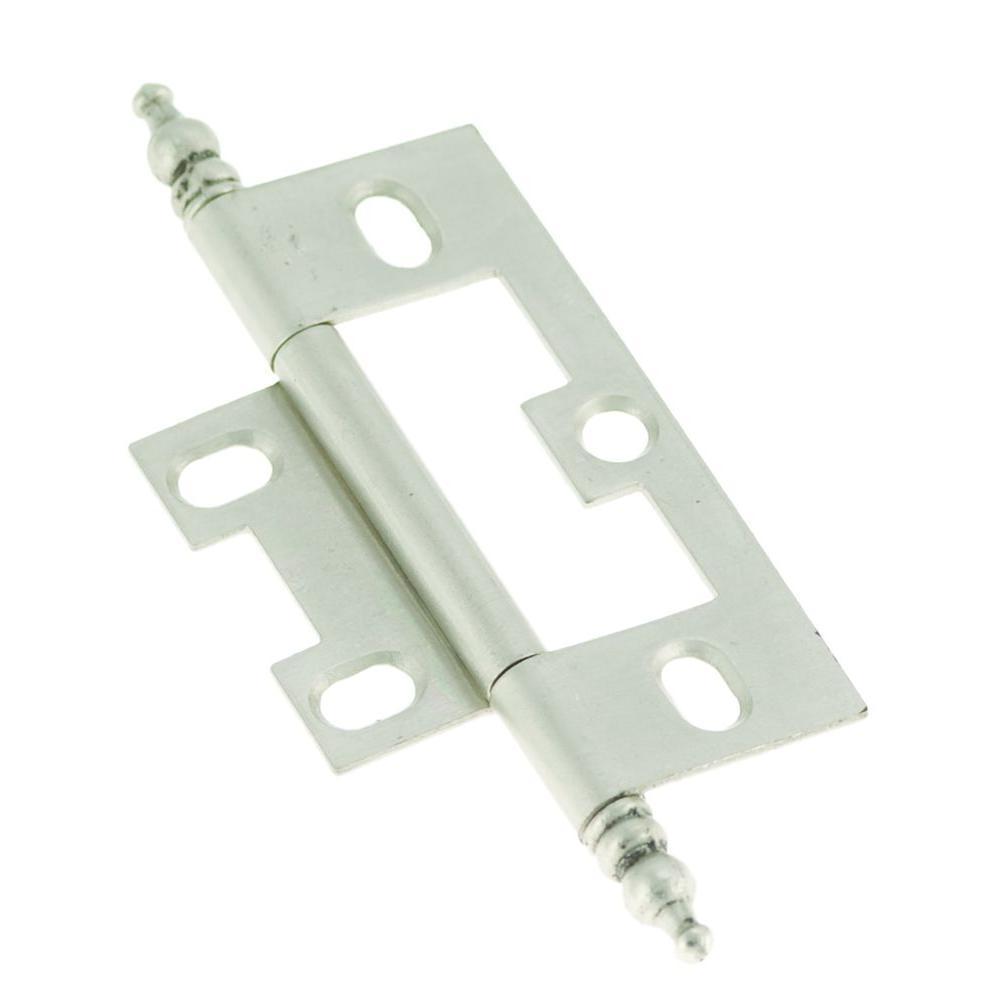 2-1/2 in. x 1-1/2 in. Satin Nickel Furniture Barrel Hinge - Super Arbor