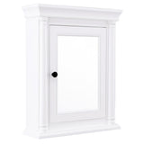 Strousse 24 in. W x 30 in. H Surface Mount Mirrored Medicine Cabinet in White - Super Arbor