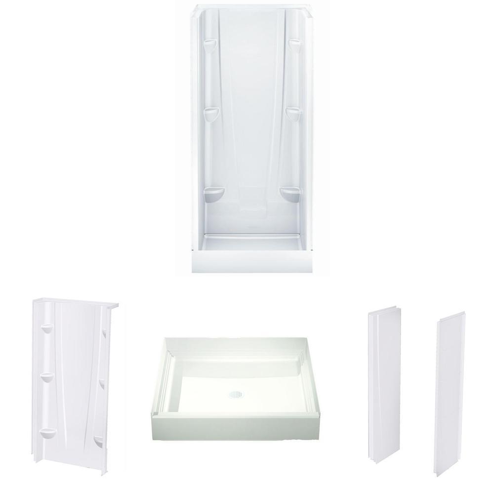 A2 36 in. x 36 in. x 76 in. Shower Stall in White - Super Arbor