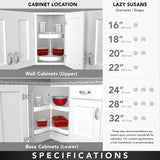 Rev-A-Shelf 2-Tier Plastic Pie-cut Cabinet Lazy Susan