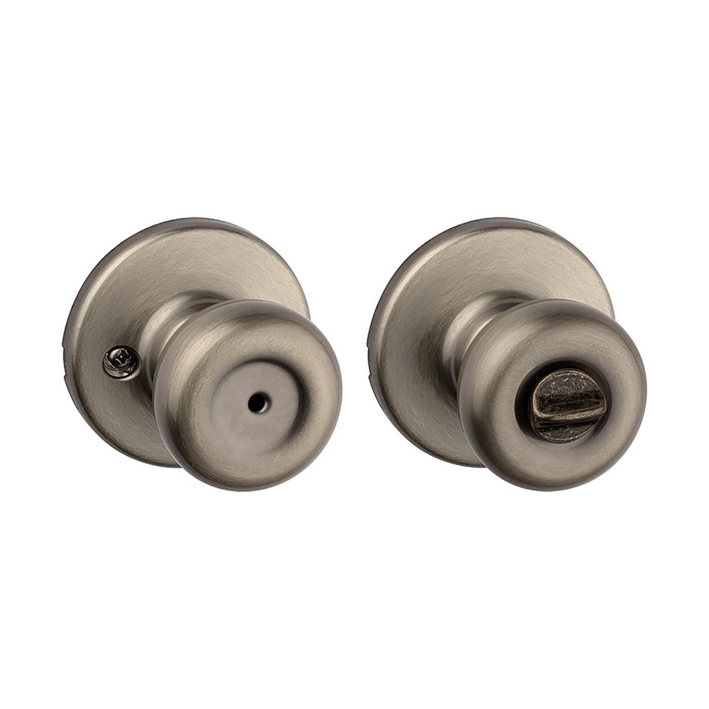Kwikset Tylo Antique Brass Privacy Knob, Universal Handing