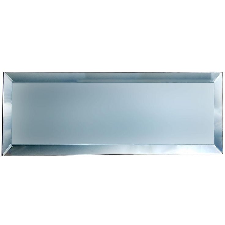Reflections Graphite Blue Subway 3 in. x 12 in. Matte Glass Mirror Wall Tile (1 sq. ft. )