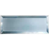 Reflections Graphite Blue Subway 3 in. x 12 in. Matte Glass Mirror Wall Tile (1 sq. ft. )